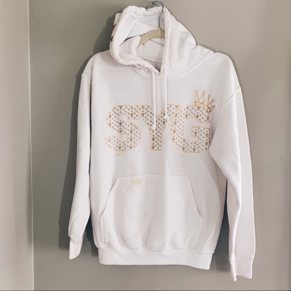 Set Your Goals white gold band hoodie hardcore